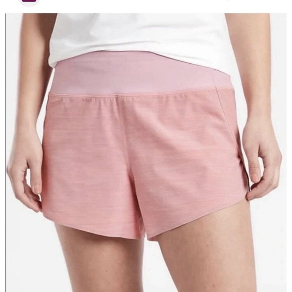 Athleta run with it textured 3.5 " pinl shorts women 1X